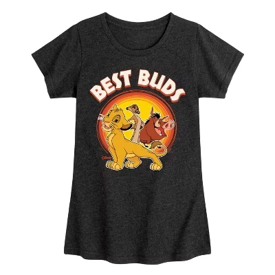 Приталенная футболка с коротким рукавом и рисунком Simba, Pumbaaa и Timon Best Buds