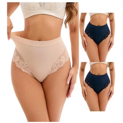 Женские корректирующие трусы INSPIRE CHIC с кружевом, синие