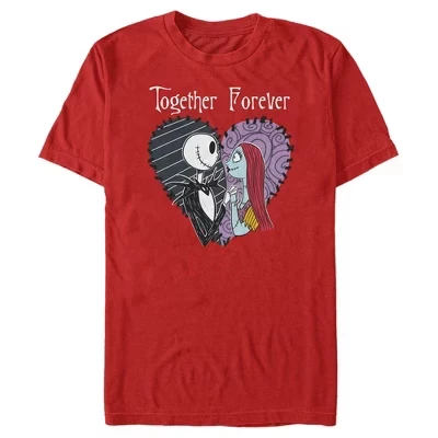 Мужская футболка Jack and Sally Together Forever, красная