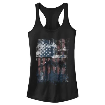 Женская майка American Mountain Racerback для юниоров Lost Gods Distressed черная