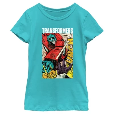 Футболка для девочек Transformers Krunch Optimus, синяя