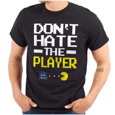 Футболка с пиксельной графикой Pacman 80-х годов для мужчин или женщин, лицензионная черная
