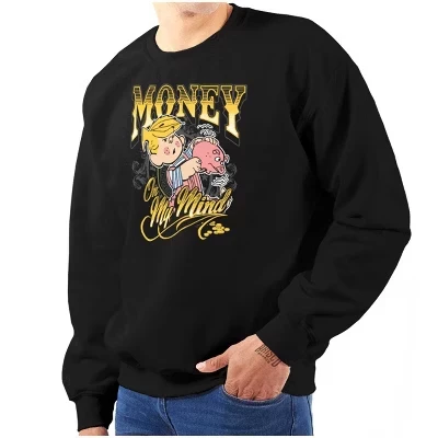 Мужская или женская толстовка Dennis The Menace Money On My Mind черного цвета с лицензией