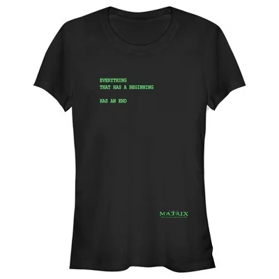 Женская футболка для юниоров Everything Has an End черного цвета