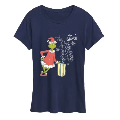 Женская футболка с коротким рукавом и рисунком Grinch Present