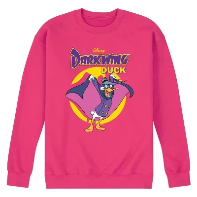 Мужская флисовая толстовка с графическим логотипом Darkwing Duck пурпурного цвета