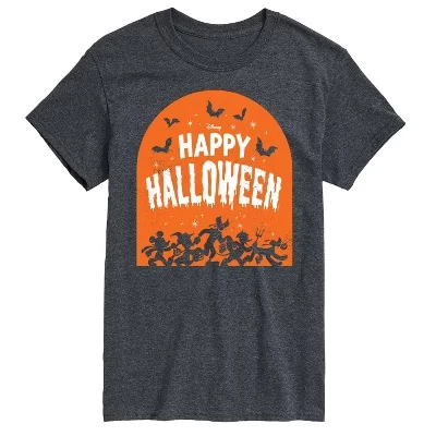 Мужская футболка Happy Halloween Tombstone с коротким рукавом и графическим рисунком heather charcoal