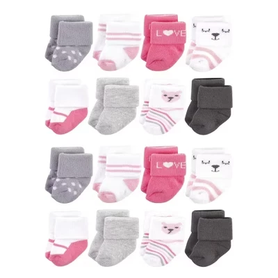 Хлопчатобумажные махровые носки Rich Baby, 16 штук, bear girl