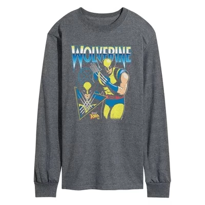 Мужской лонгслив X-Men Wolverine, угольно-серый