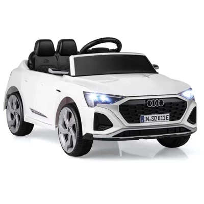 Детская машина Costway Audi SQ8 12 В с пультом, белая