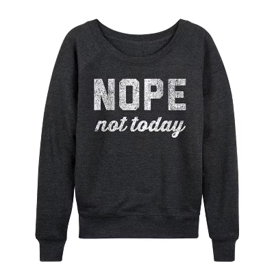 Женский лонгслив Instant Message «Nope Not Today», серый