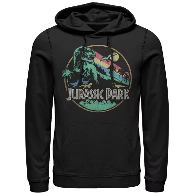Мужское худи Jurassic Park Rainbow Emblem, черное