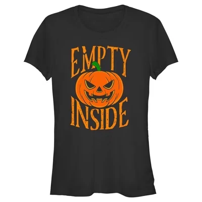 Женская футболка Juniors Womens Lost Gods Halloween Empty Inside черного цвета