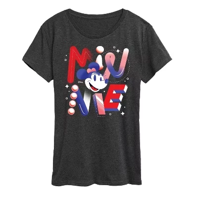 Женская футболка Disney Minnie Word Art, темно-серая
