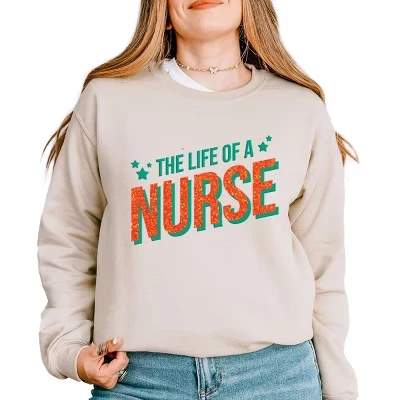 The Life Of A Nurse Puff/Женская толстовка с блестками dust