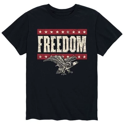 Мужская футболка Freedom с коротким рукавом и рисунком, черная