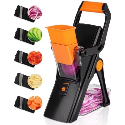 Мандолина NutriSlicer вертикальная 5 лезвий, черная