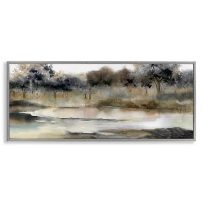 Картина Stupell Industries Trees By Lakeside, серая