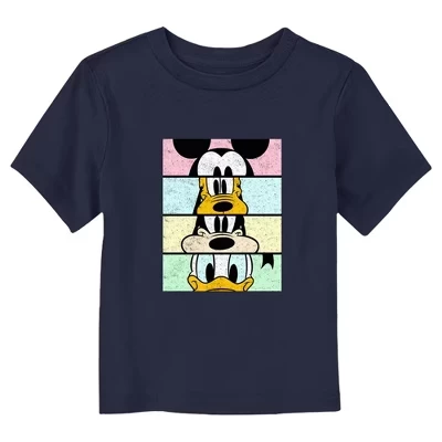 Футболка для девочек Mickey, глаза героев, синяя