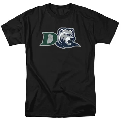 Мужская футболка с логотипом Drew University Official Distressed Primary, черная