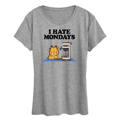 Женская футболка с коротким рукавом I Hate Mondays с рисунком серого цвета