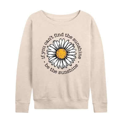 Женская рубашка Be The Sunshine из легкого французского махрового материала с широким вырезом и длинным рукавом с графическим рисунком.