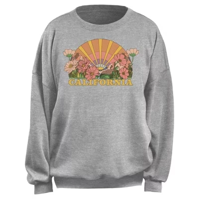 Женская толстовка Lost Gods California Poppies, серая
