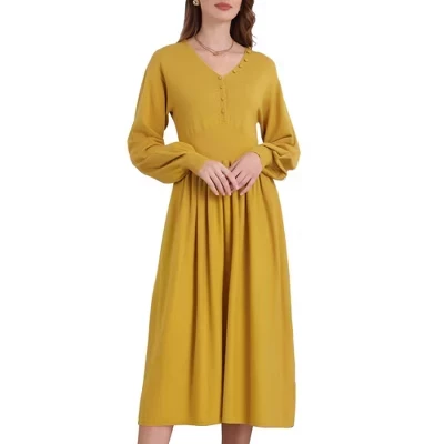Женское платье INSPIRE CHIC трикотажное, желтое