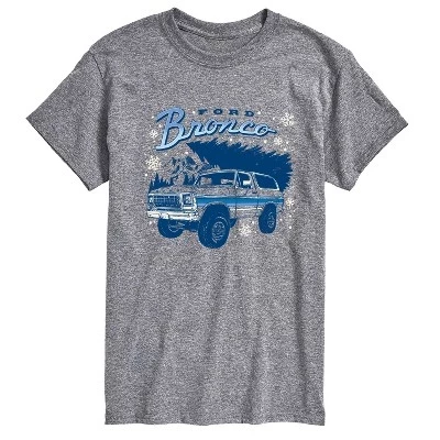 Мужская футболка Bronco Winter Christmas Tree с коротким рукавом и графическим рисунком athletic heather