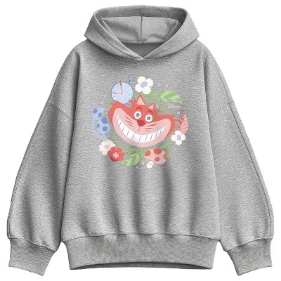 Женское худи Alice in Wonderland Cheshire Cat, серое