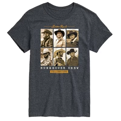 Мужская футболка Bunkhouse Cowboy Crew с коротким рукавом и графическим рисунком heather charcoal