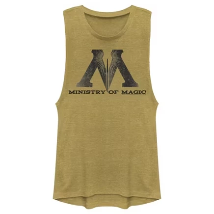 Женская майка Harry Potter Ministry of Magic, золотой меланж