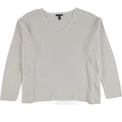 Женский пуловер Eileen Fisher из хлопка, бежевый