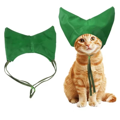 Шапочка для купания кошек Unique Bargains, зеленая
