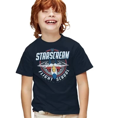 Футболка для мальчиков из летной школы Starscream, синяя