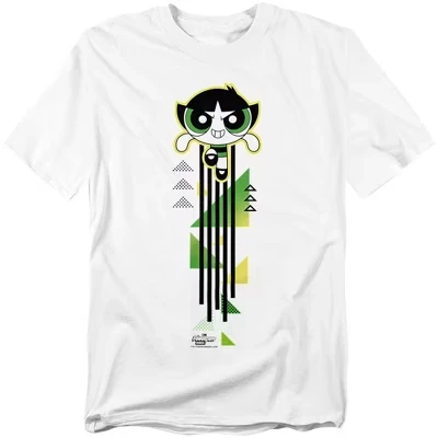 Футболка для взрослых Powerpuff Girls Buttercup Streak белого цвета