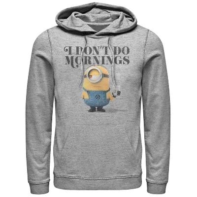 Мужское худи Despicable Me Миньон, серое меланжевое