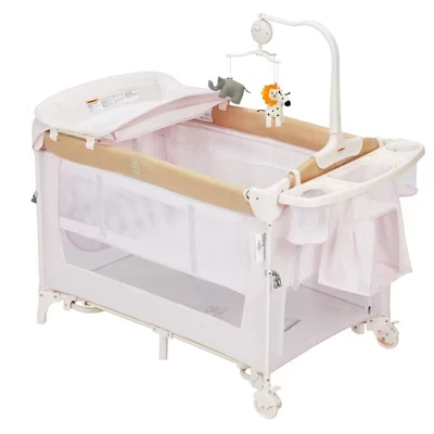 Манеж SunnyFurn 3 в 1 с люлькой и пеленальным столом, хаки