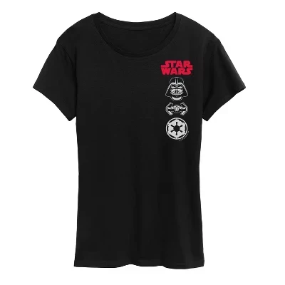 Женская футболка Star Wars Darth Vader Icons, черная