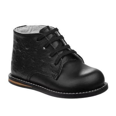 Josmo Baby/Toddler Boys/Girls Medium Width Walking Shoes Ostrich First Walker, Baby First Walk Training Shoes black