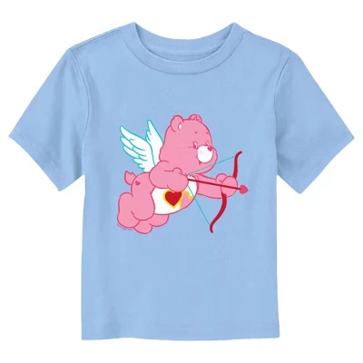 Футболка для девочек Care Bears, валентинка, голубая