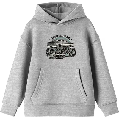 Толстовка с длинным рукавом для мальчика-монстра Big Brother Truck