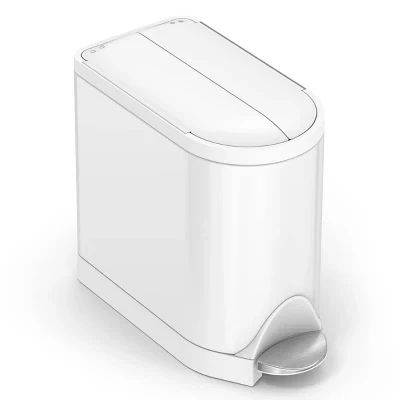 Мусорное ведро SimpleHuman Butterfly 10 л, белое