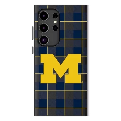 NCAA Big Ten Universities Клетчатый чехол для мобильного телефона, совместимый с MagSafe, для Samsung Galaxy michigan wolverines