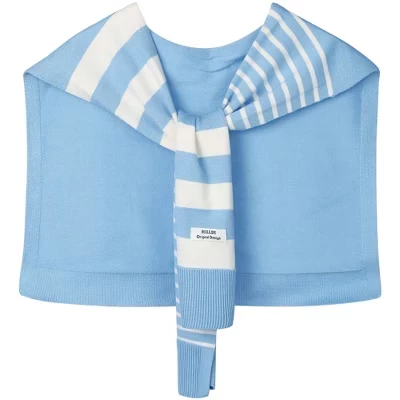 Women's Stripes Sweater Shawl Wraps Knitted Knotted Multicolor Fashion Casual Scarf for Travel Office 1 Pc blue