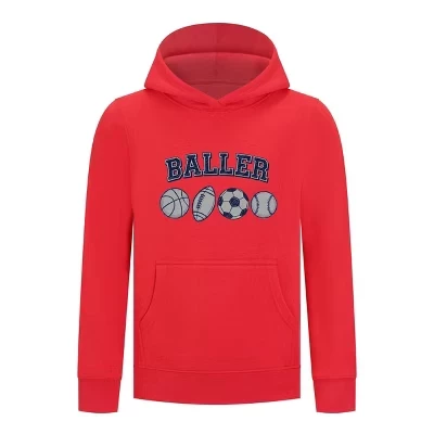 Спортивная коллекция пуловеров для мальчиков с капюшоном – Ballers Multi-Sport Graphic Sweatshirt красного цвета