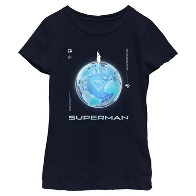 Футболка для девочек DC Comics Superman «Слоган», синяя