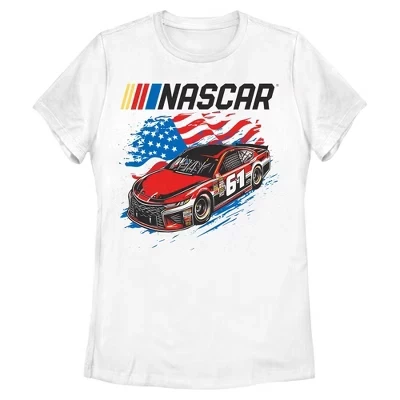 Женская футболка American Racing Car 61 белого цвета