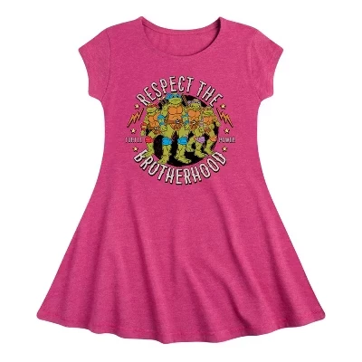 Платье с графическим принтом Heather fuchsia и коротким рукавом Respect the Brotherhood Fit & Flair