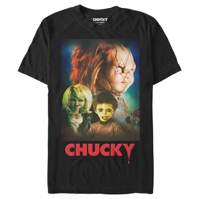 Мужская футболка Child's Play Chucky, постер, черная
